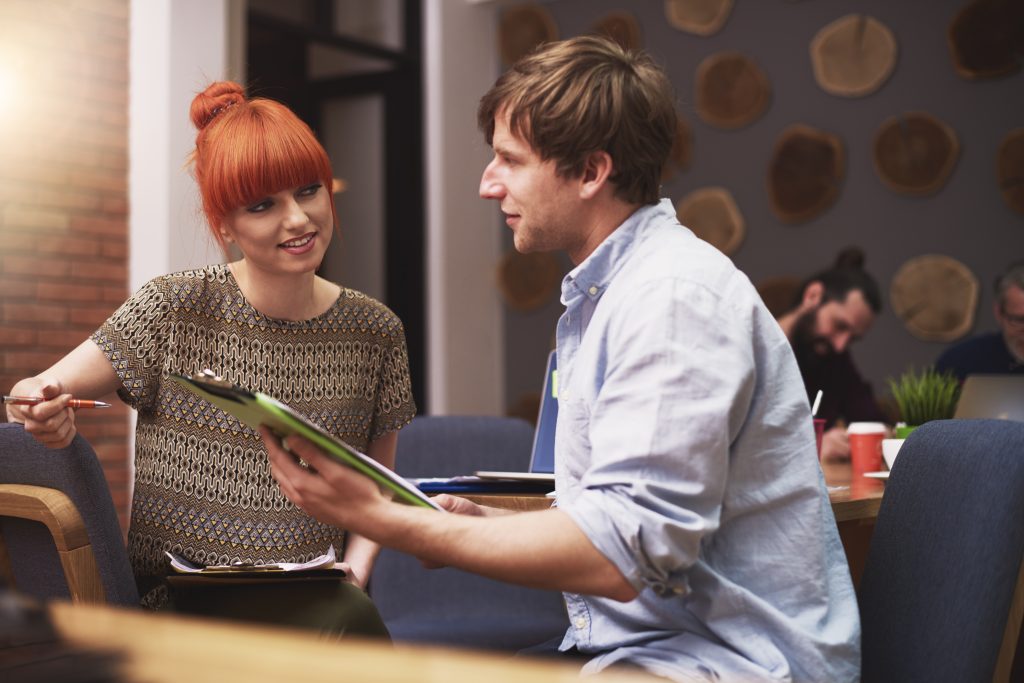 group creative people analyzing result work